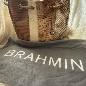 BRAHMIN Tan and Brown Women's Bag NEVER USED! Dust Bag Included